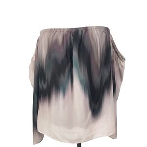 Bailey 44 Top Womens Medium Black Colorblock Off The Shoulder Fairy Whimsigoth